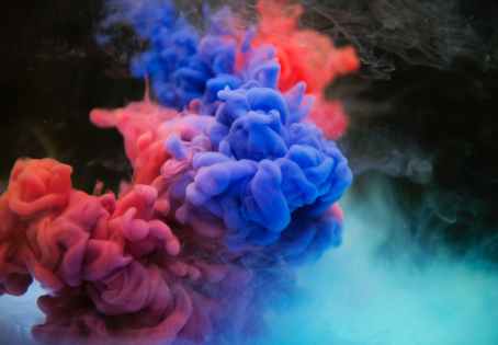 multicolored smoke
